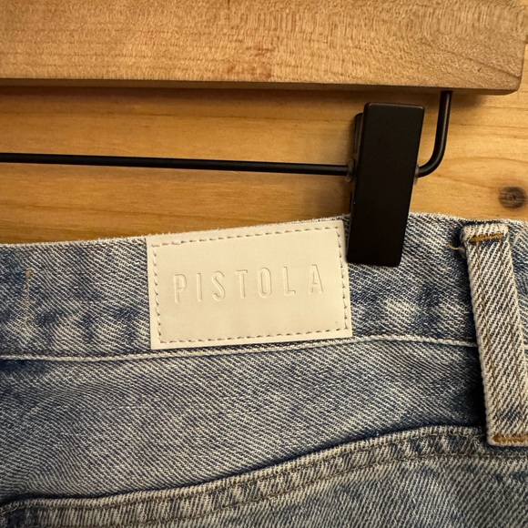Pistola 28/6 High Rise Cassie Distressed Raw Edge Hem Hemp Cotton Blend Jeans - Picture 9 of 14